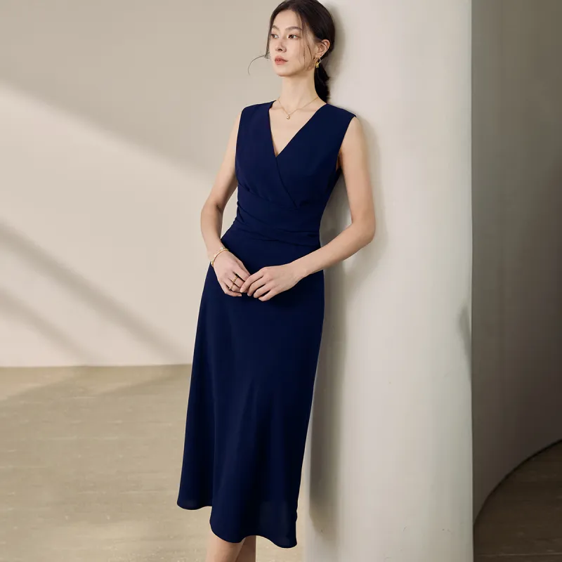 ROEYSHOUSE Sleeveless Dress Women's Dark Blue-3