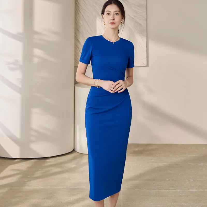 ROEYSHOUSE Short Sleeved Dress Women's Royal Blue-4