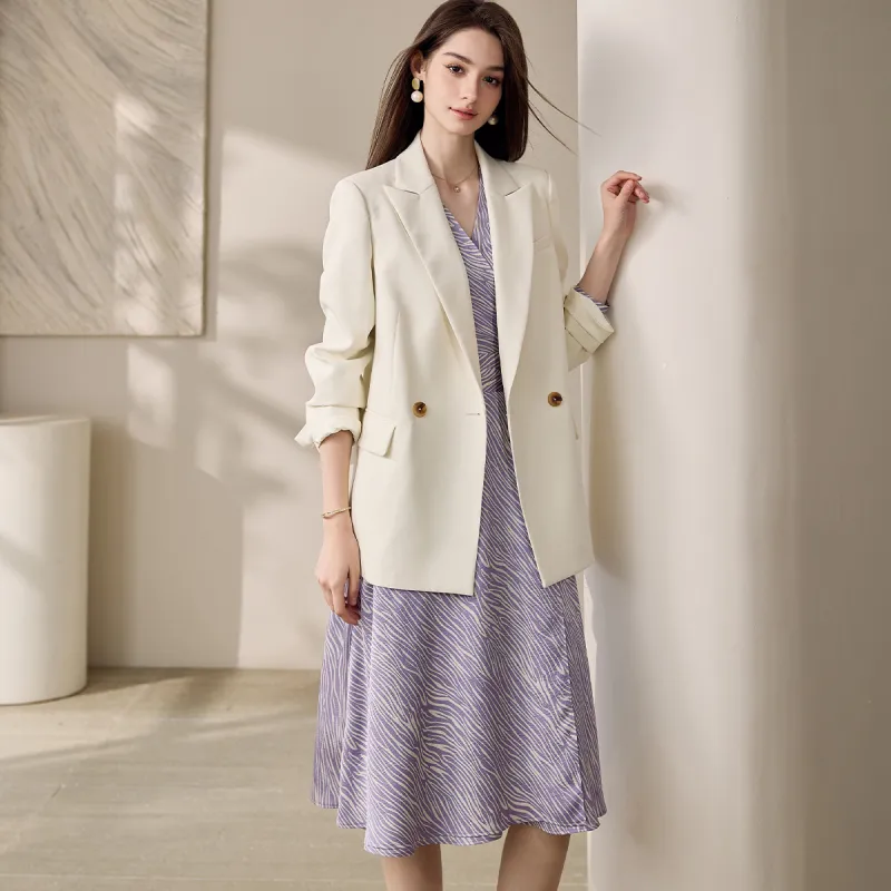 ROEYSHOUSE Long Sleeved Dresses Women's Light Purple-6