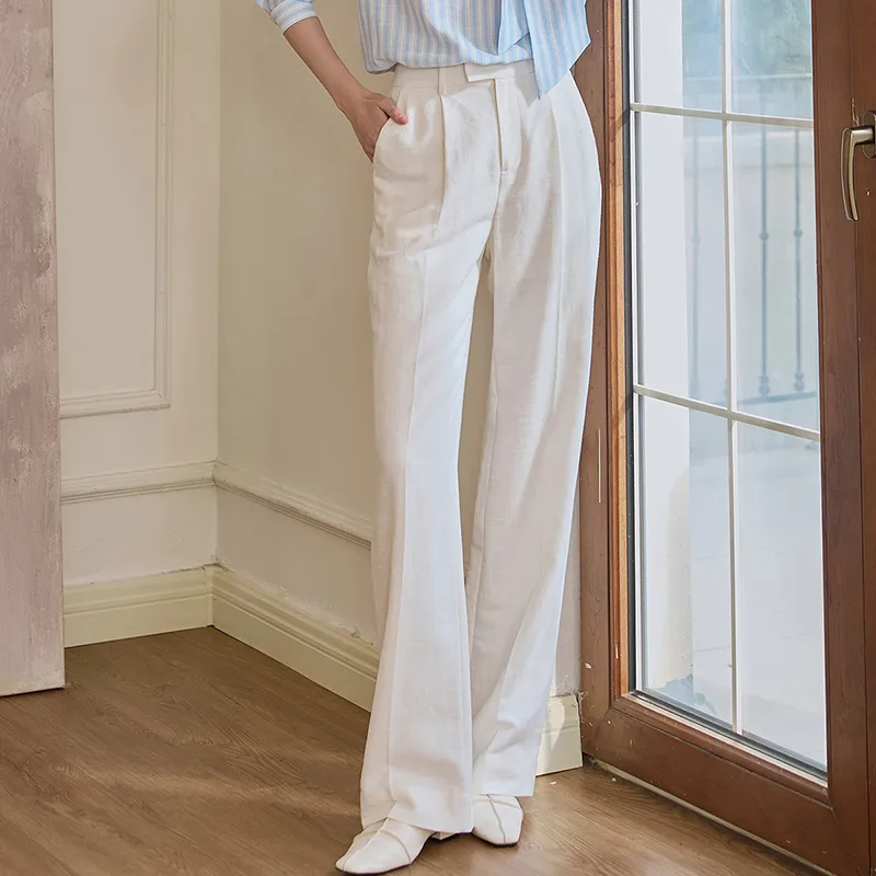 ROEYSHOUSE Casual Pants Women's Ecru-2