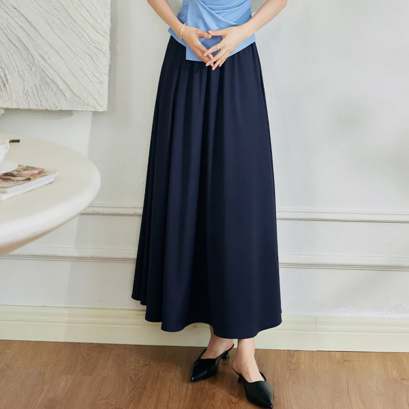 ROEYSHOUSE SS24 Casual Long Skirts Women's Dark Blue-3
