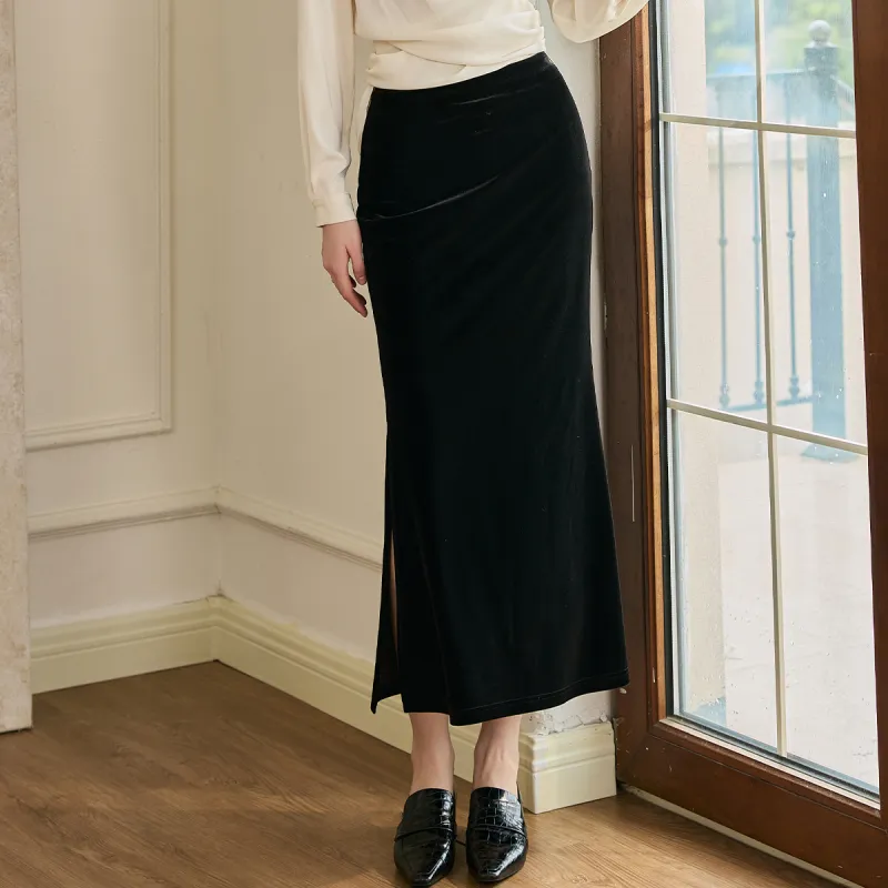 ROEYSHOUSE Casual Long Skirt Women's Black-4