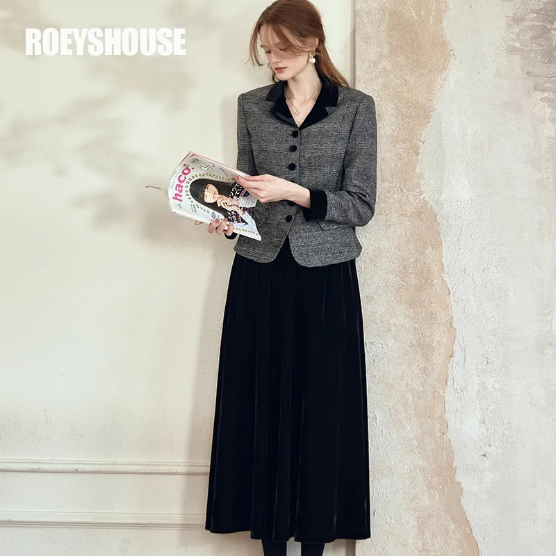 ROEYSHOUSE Business Suit Women's Gray-4