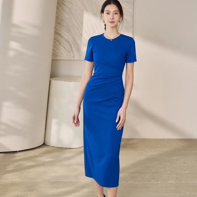 ROEYSHOUSE Short Sleeved Dress Women's Royal Blue-2