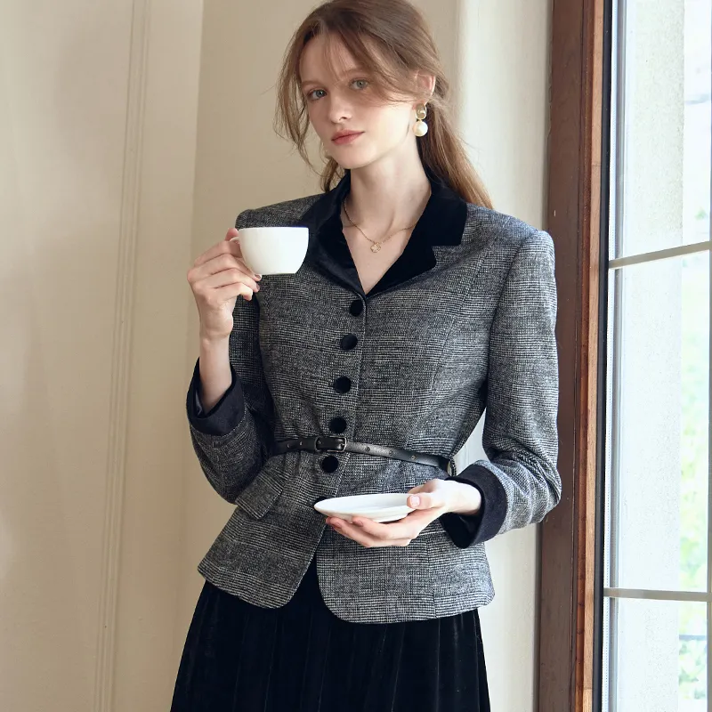 ROEYSHOUSE Skirt Set Women's Black Gray-3