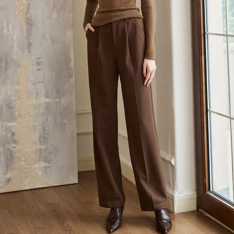 ROEYSHOUSE Casual Pants Women's Coffee-2
