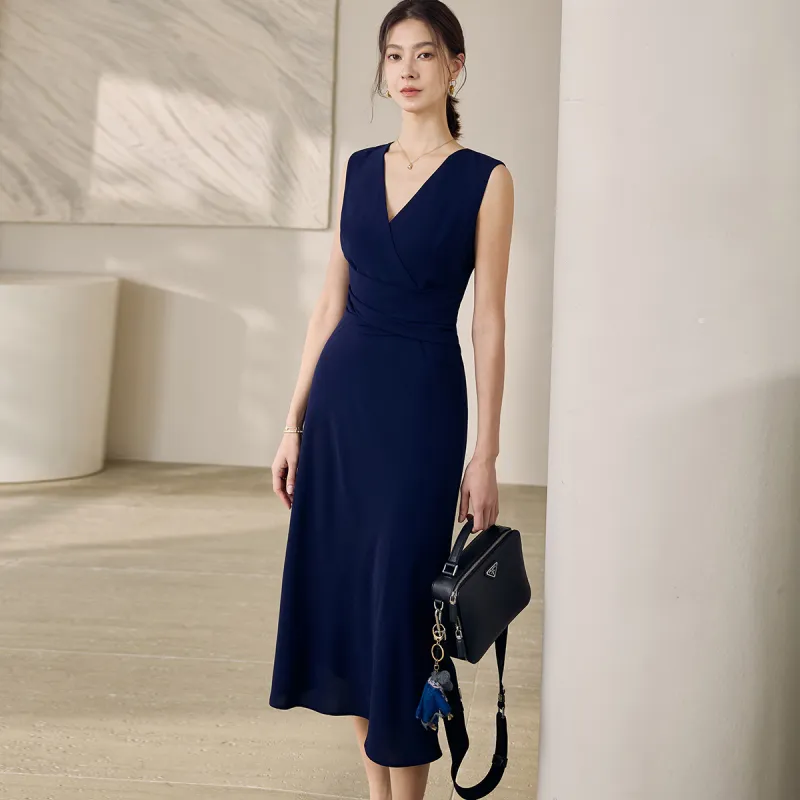 ROEYSHOUSE Sleeveless Dress Women's Dark Blue-2