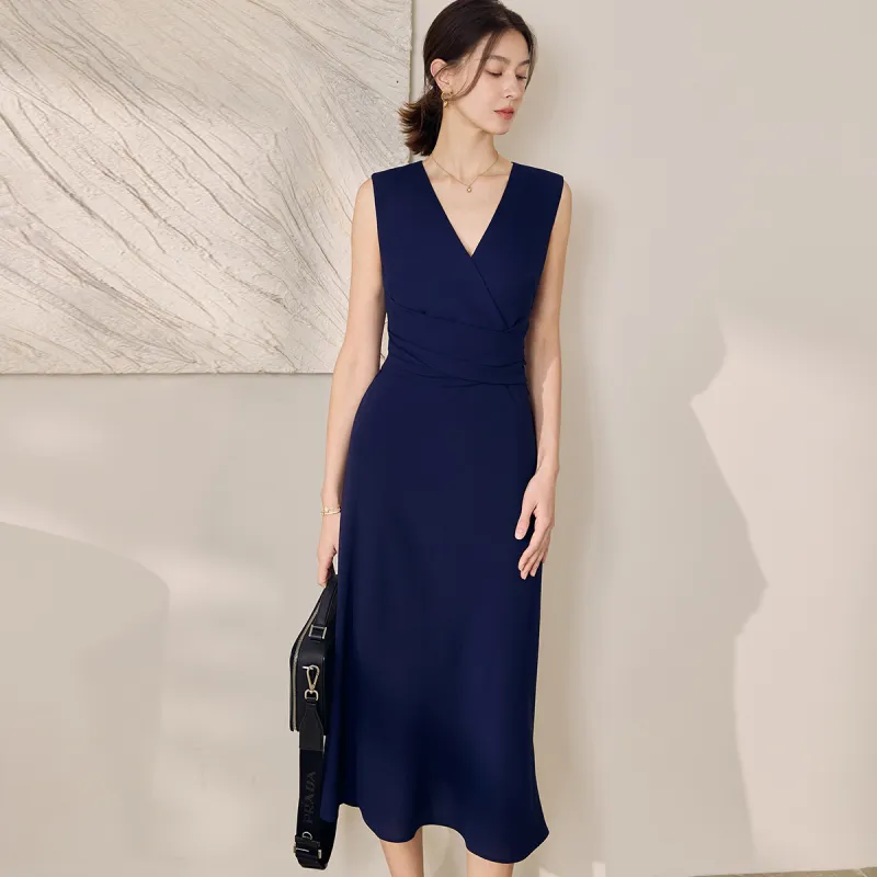 ROEYSHOUSE Sleeveless Dress Women's Dark Blue-4