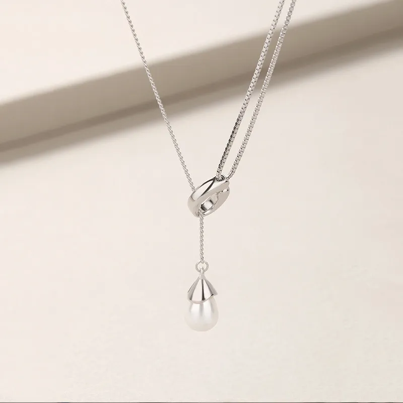 ZHOUBAIFU Pearl Necklaces Unisex-2