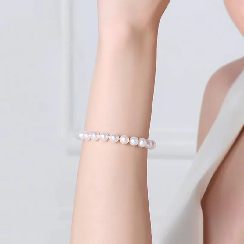 ZHOUBAIFU Freshwater Pearl Bracelets Women's-3