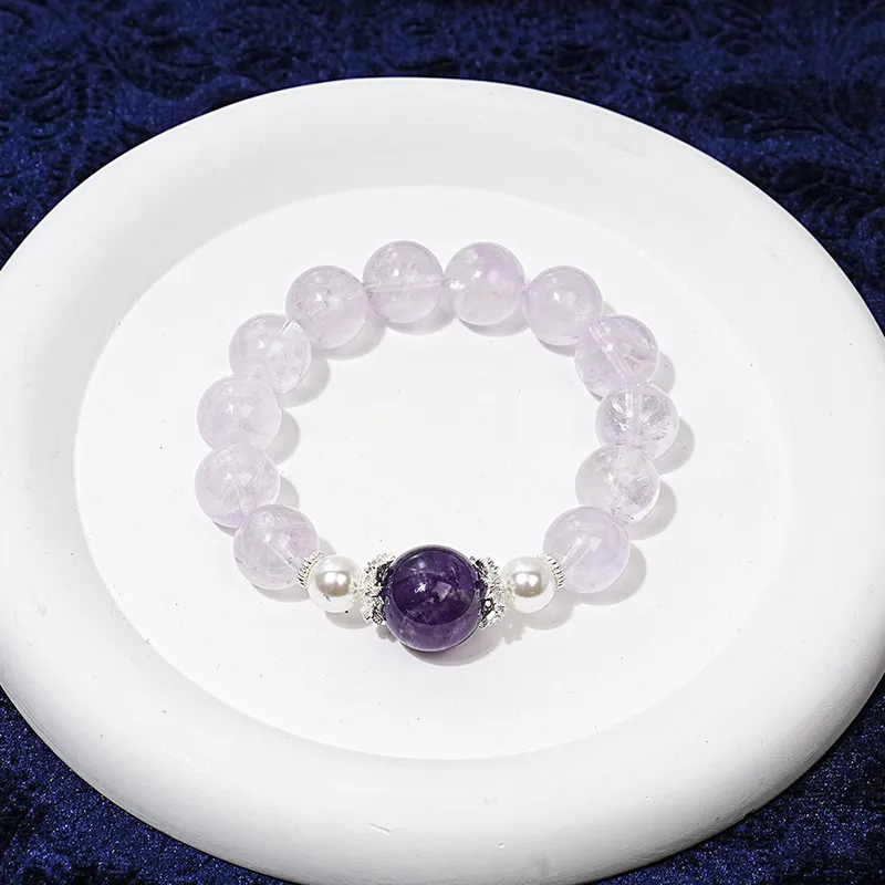 ZHOUBAIFU Natural Amethyst Jade Bracelets Unisex-2