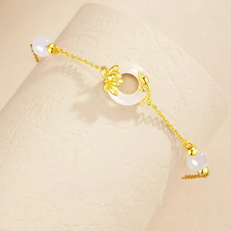 ZHOUBAIFU Chalcedony Jade Necklaces Women's-9