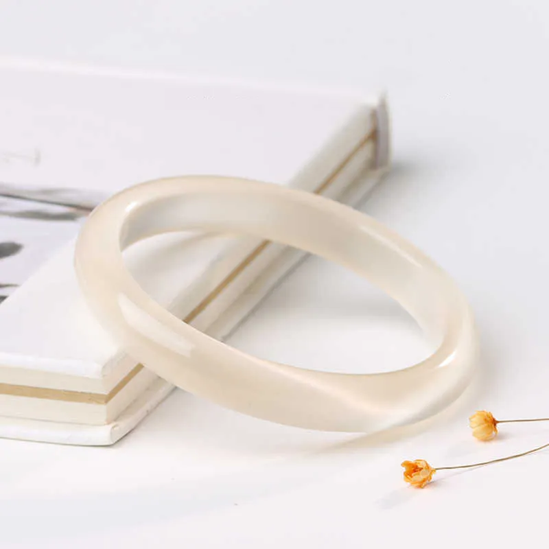 ZHOUBAIFU Glass Cat Eye Bangles Women's-3