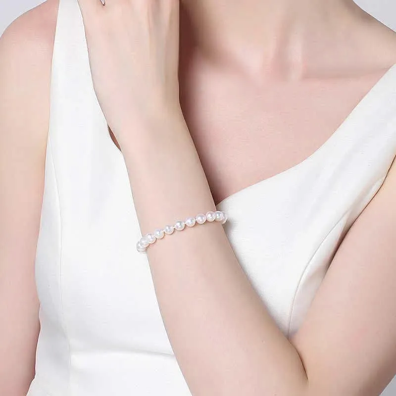 ZHOUBAIFU Freshwater Pearl Bracelets Women's-4