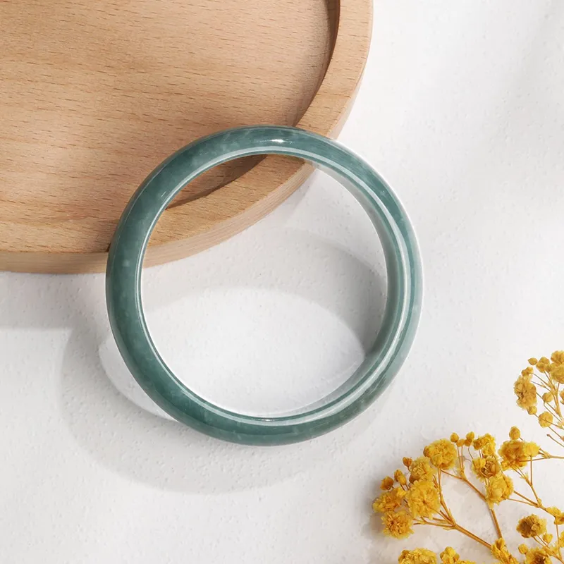 ZHOUBAIFU Glutinous Jade Jadeite Bangles Women's-2
