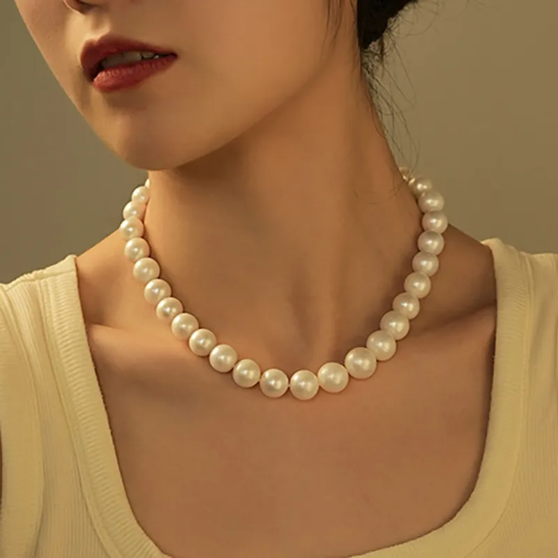 ZHOUBAIFU Pearl Necklaces Unisex-1