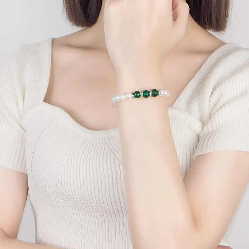 ZHOUBAIFU Pearl Bracelets Unisex-3