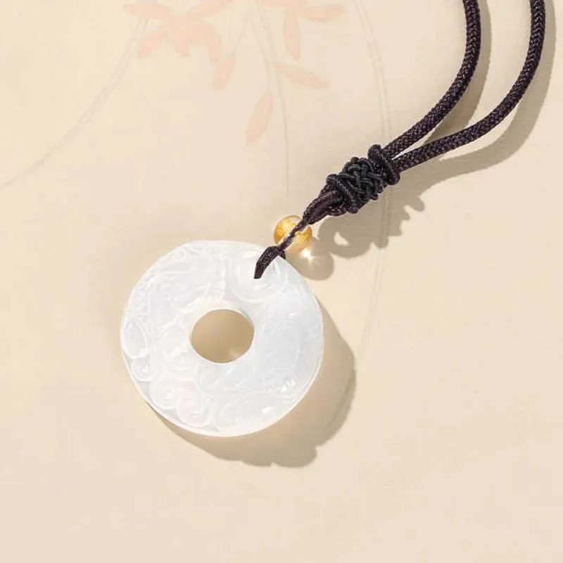 ZHOUBAIFU Obsidian Jade Necklaces Unisex-4