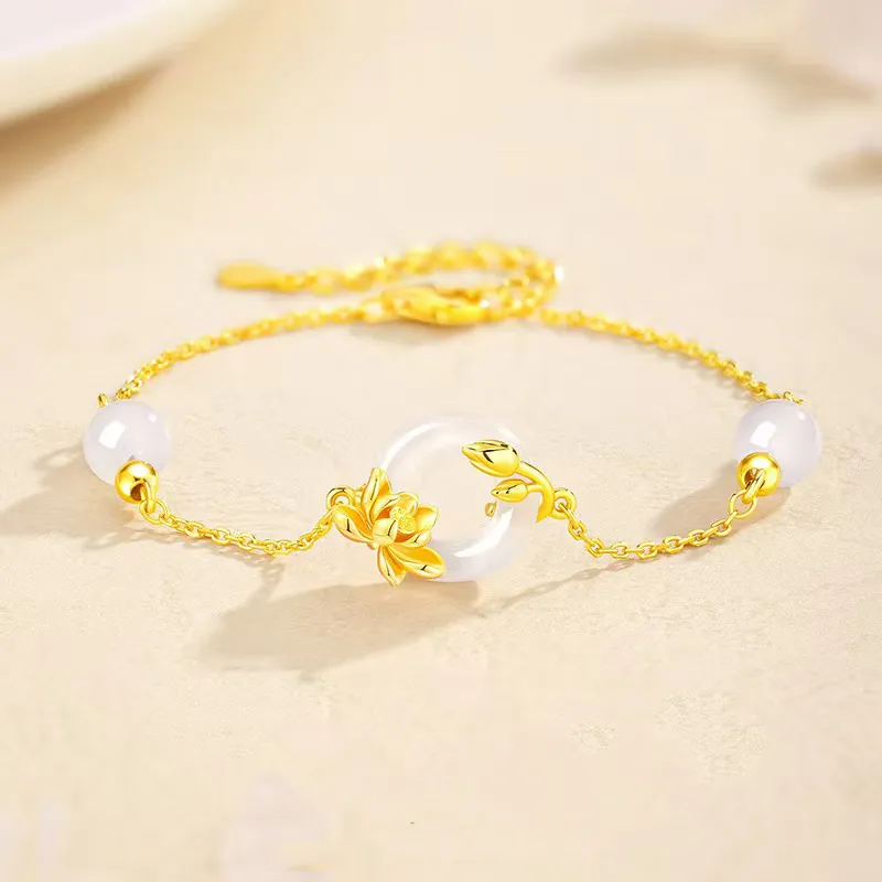 ZHOUBAIFU Chalcedony Jade Necklaces Women's-10