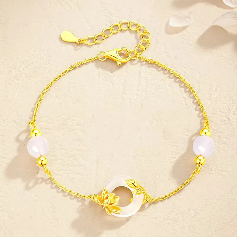 ZHOUBAIFU Chalcedony Jade Necklaces Women's-8