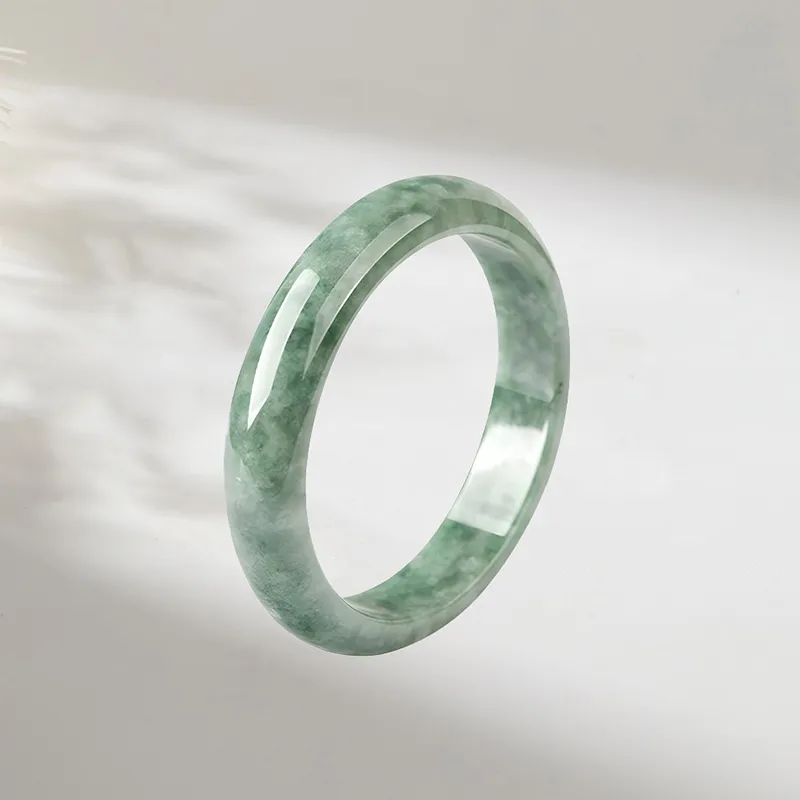 ZHOUBAIFU Bean Type Jadeite Bangles Women's-1