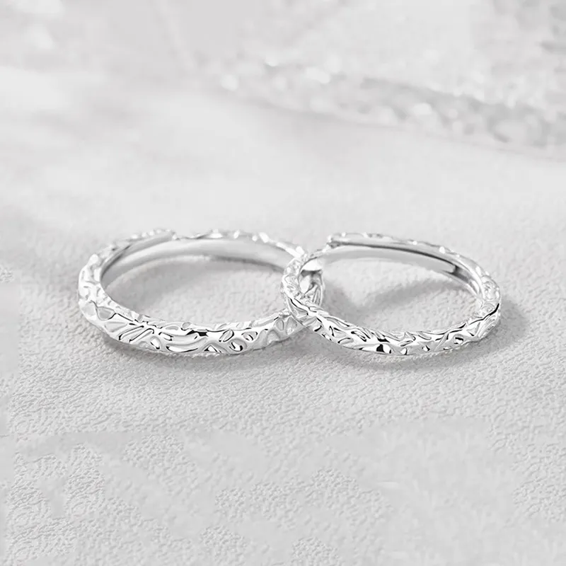 ZHOUBAIFU 999 Fine Silver Rings Unisex-3