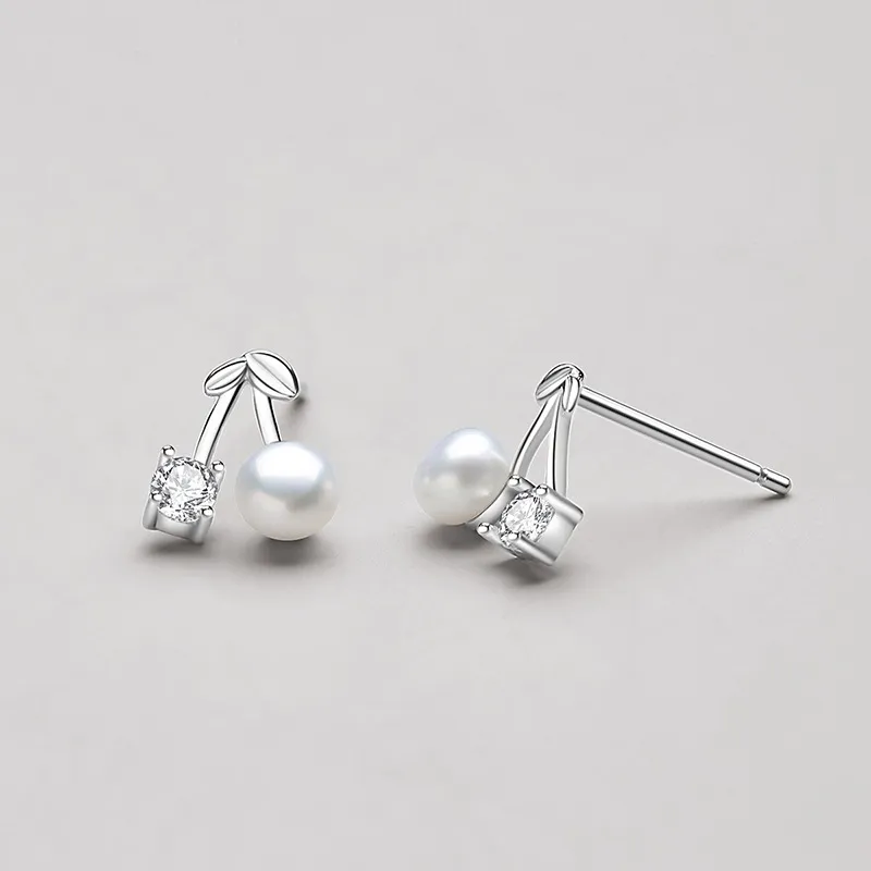 ZHOUBAIFU Pearl Stud Earrings Unisex-2