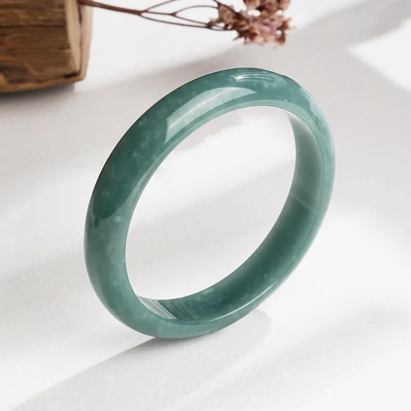 ZHOUBAIFU Glutinous Jade Jadeite Bangles Women's-3