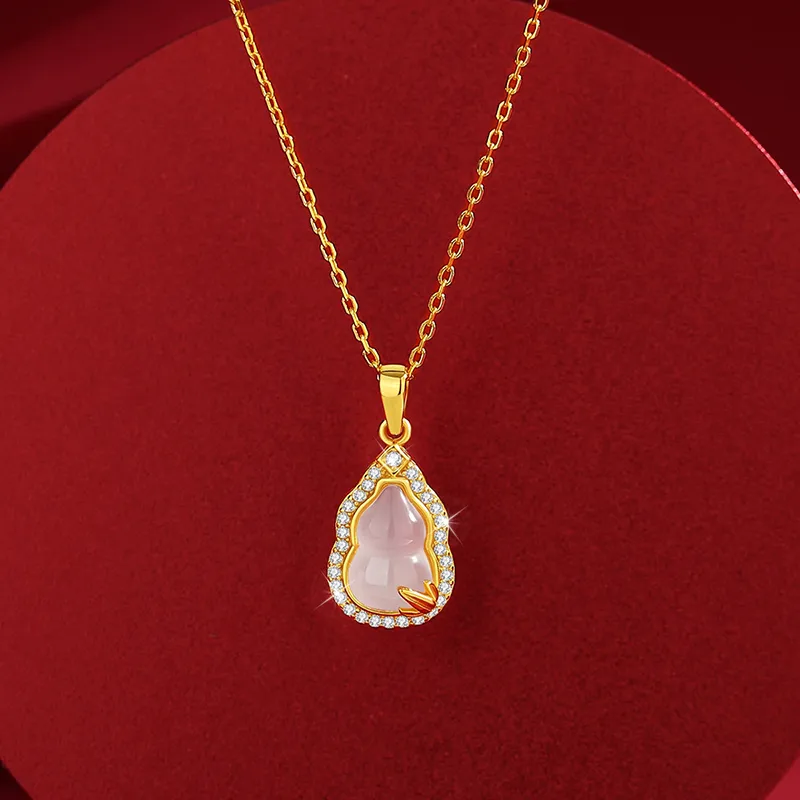 ZHOUBAIFU Chalcedony Necklaces Unisex-2