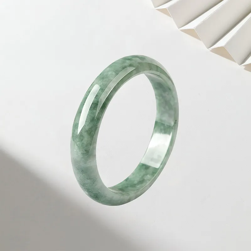 ZHOUBAIFU Bean Type Jadeite Bangles Women's-2