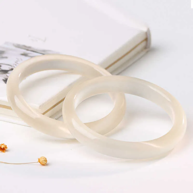 ZHOUBAIFU Glass Cat Eye Bangles Women's-4