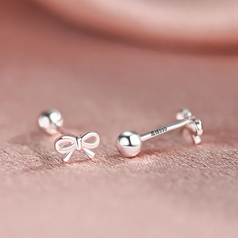 ZHOUBAIFU S999 Fine Silver Stud Earrings Women's-2