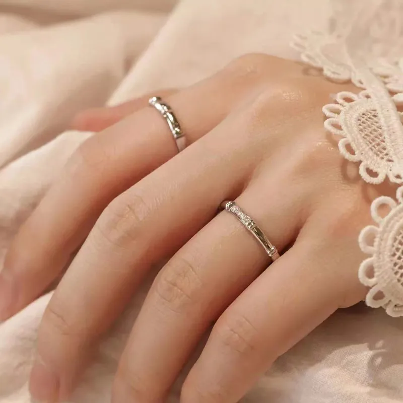 ZHOUBAIFU S925 Silver Rings Unisex-5