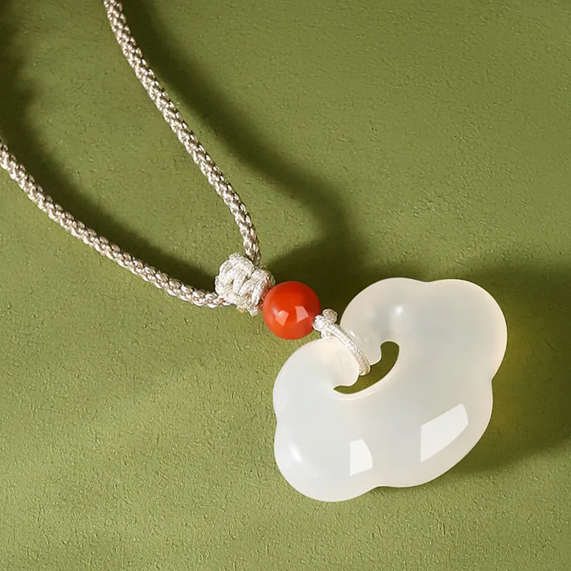 ZHOUBAIFU Chalcedony Jade Necklaces Unisex-2