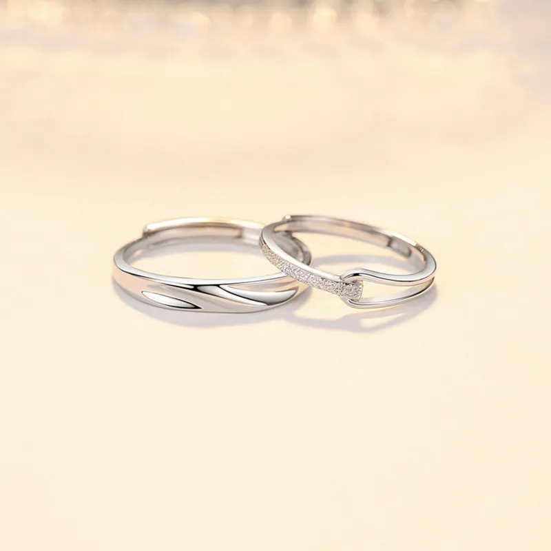 ZHOUBAIFU S925 Silver Rings Unisex-5