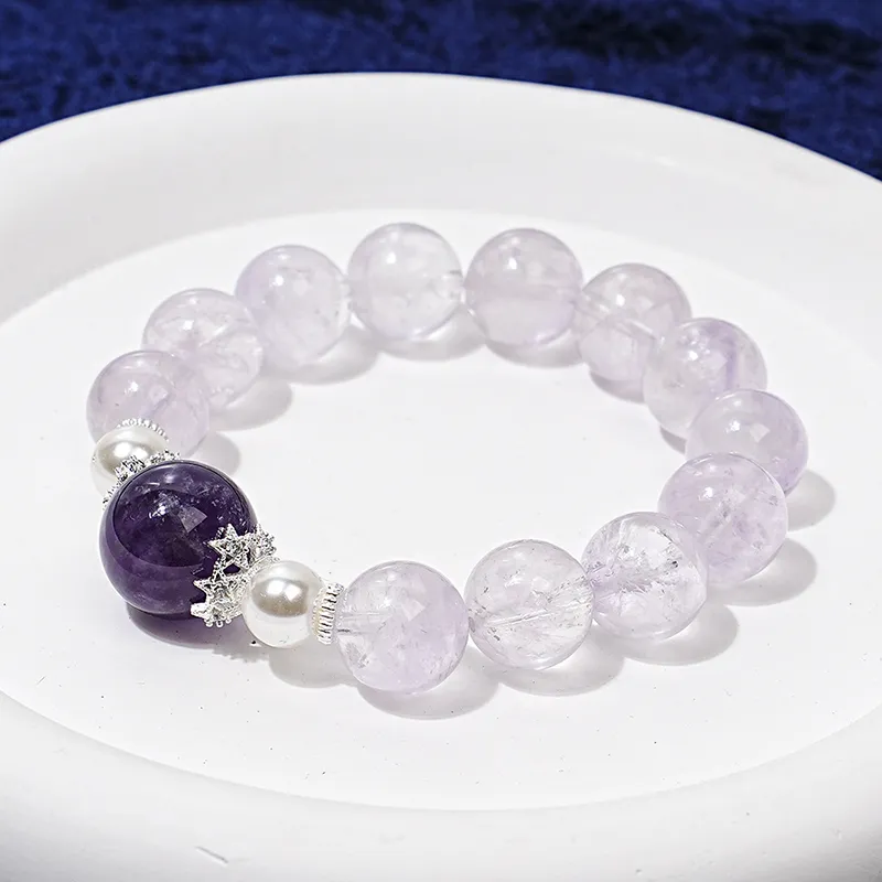 ZHOUBAIFU Natural Amethyst Jade Bracelets Unisex-1