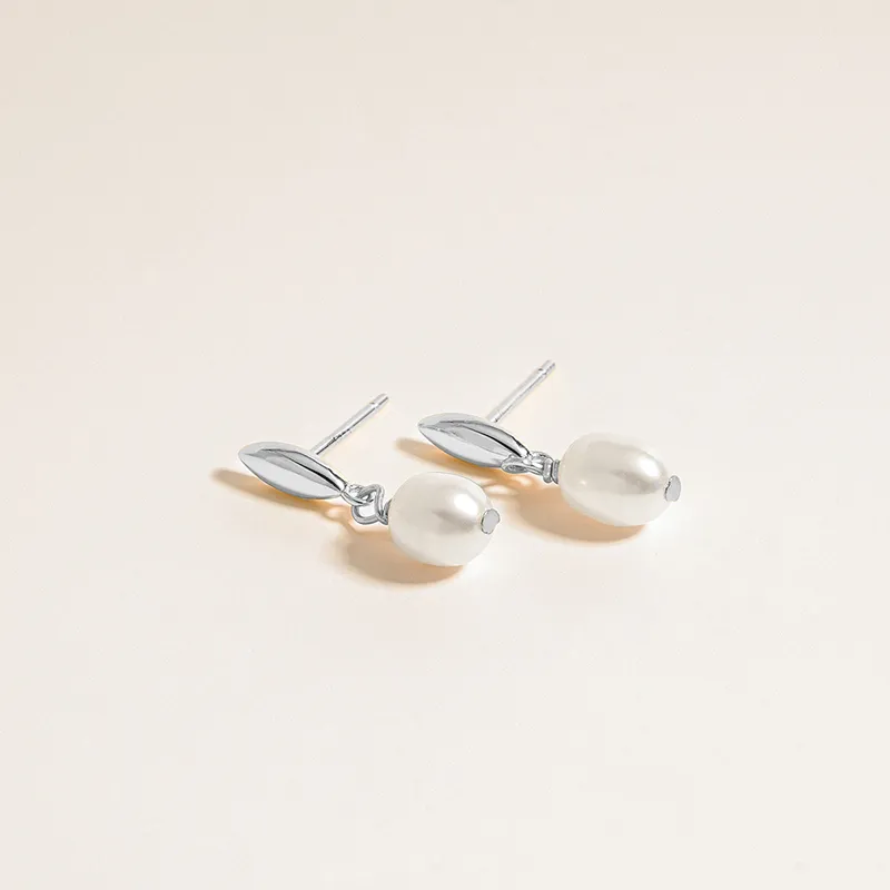 ZHOUBAIFU Pearl Earrings Unisex-2