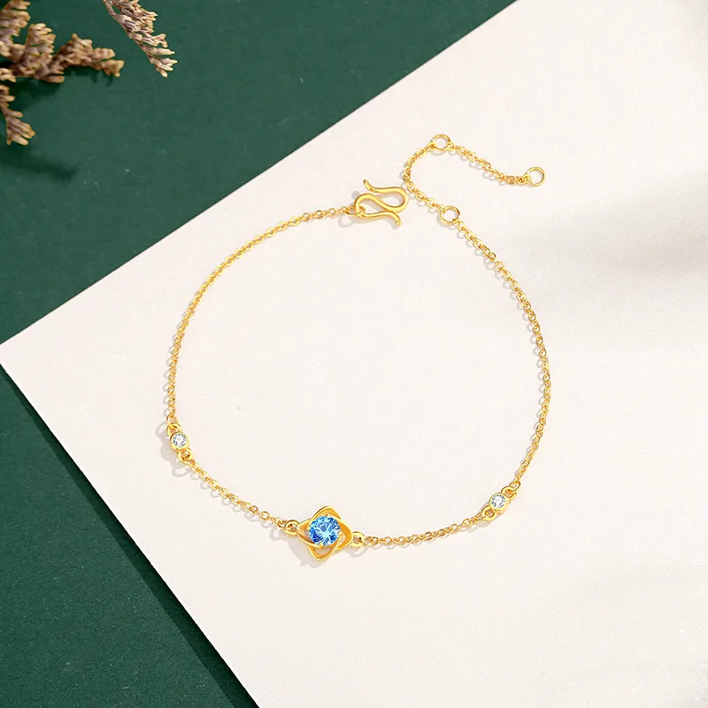 ZHOUBAIFU Gold Bracelet Women's-2