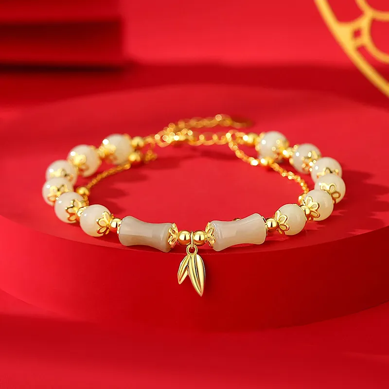 ZHOUBAIFU Hetian Jade Bracelets White Jade Unisex-1