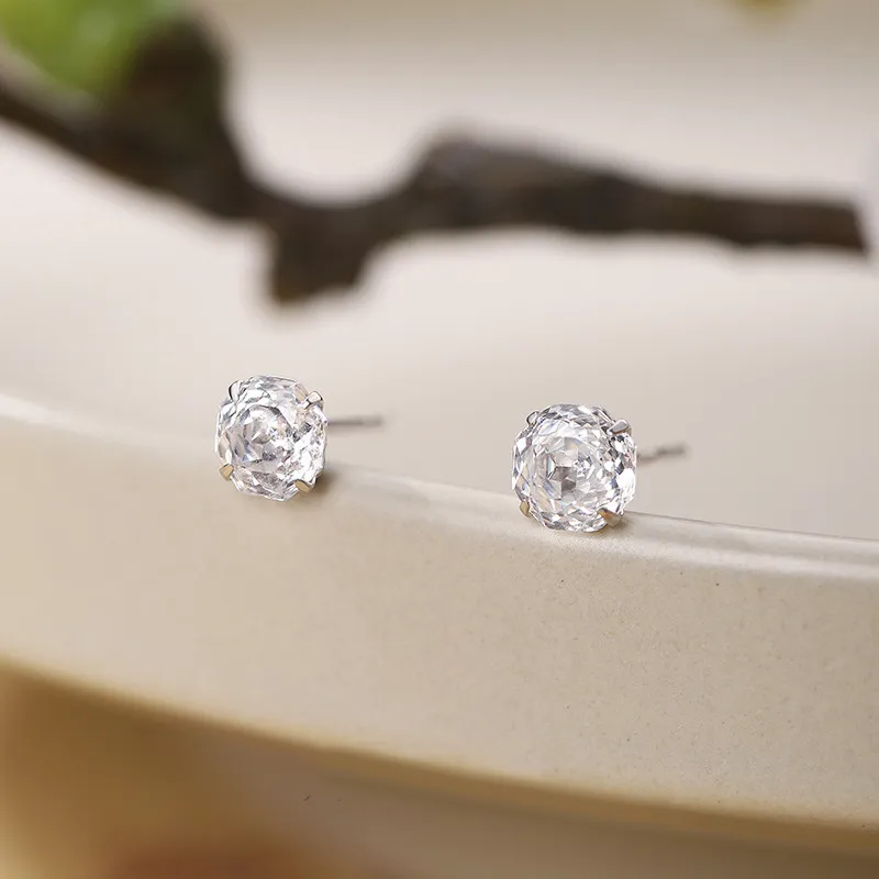 ZHOUBAIFU 999 Fine Silver Stud Earrings Women's-2