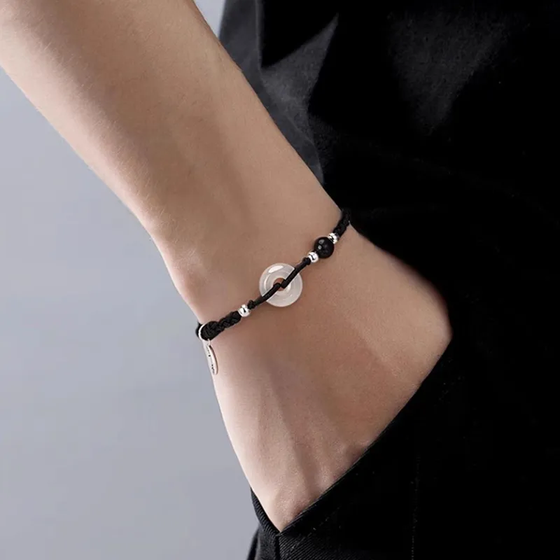 ZHOUBAIFU Chalcedony Jade Bracelets Unisex-2