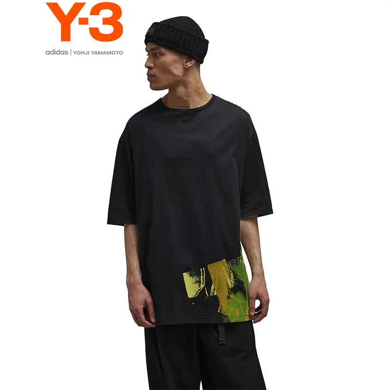 Y 3 T Shirts Unisex Black-2