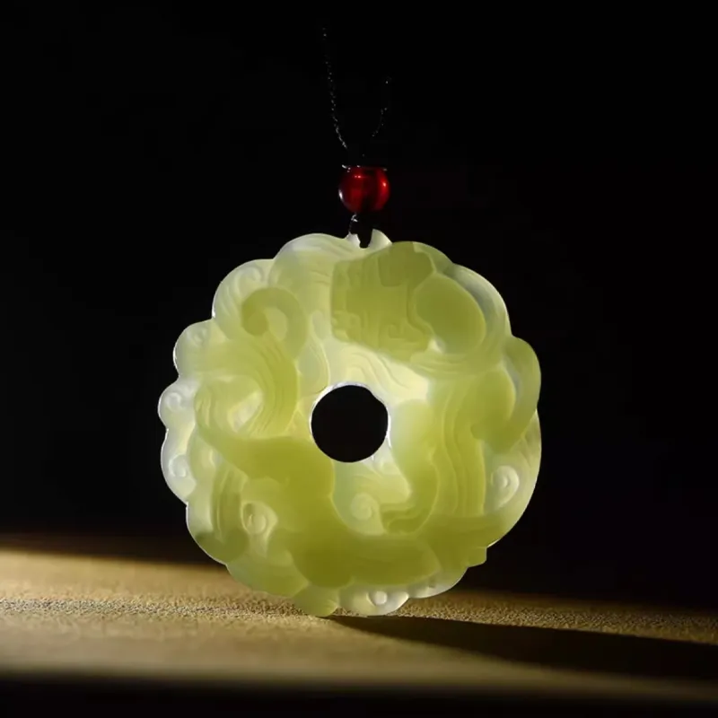 Beth Jewelry Hetian Jade Necklaces Green Jade Unisex-3