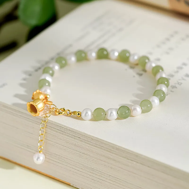 Beth Jewelry Hetian Jade Pale Greenish-White Jade Women's-4