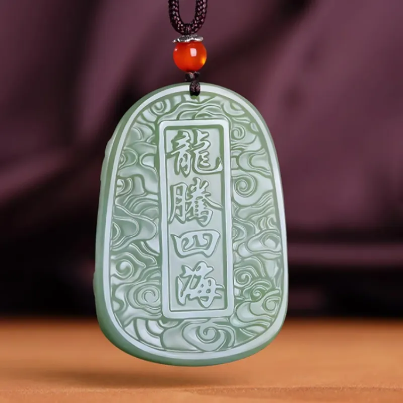 Beth Jewelry Hetian Jade Necklaces Pale Greenish White Jade Unisex-3