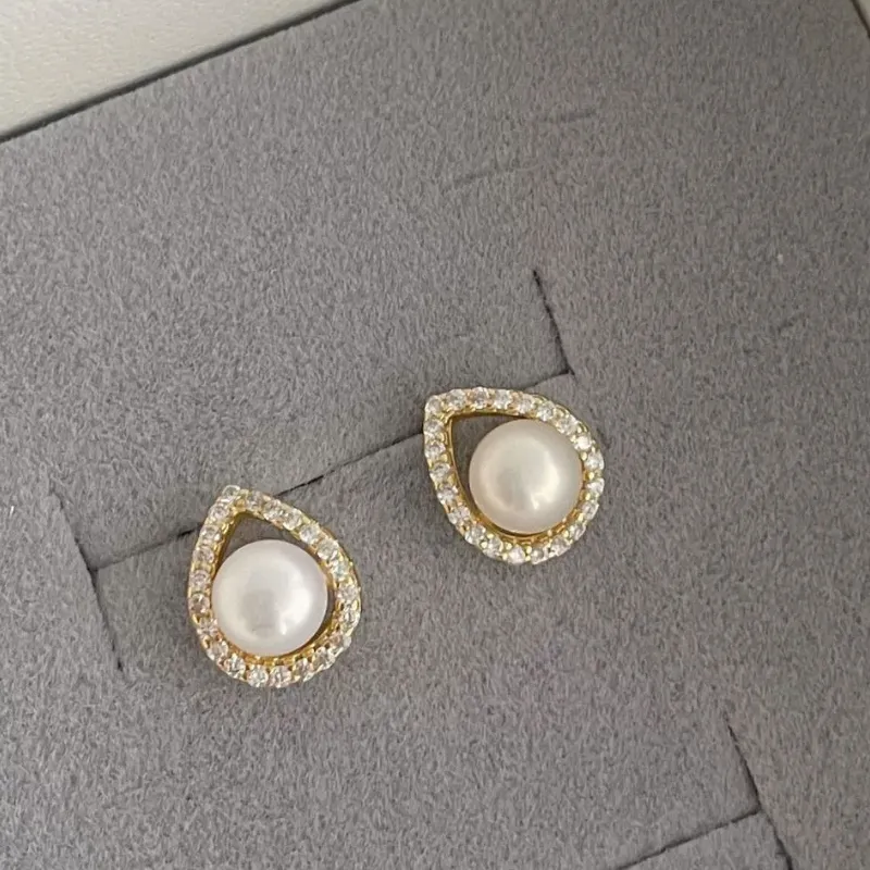 Beth Jewelry Pearl Stud Earrings Women's-1