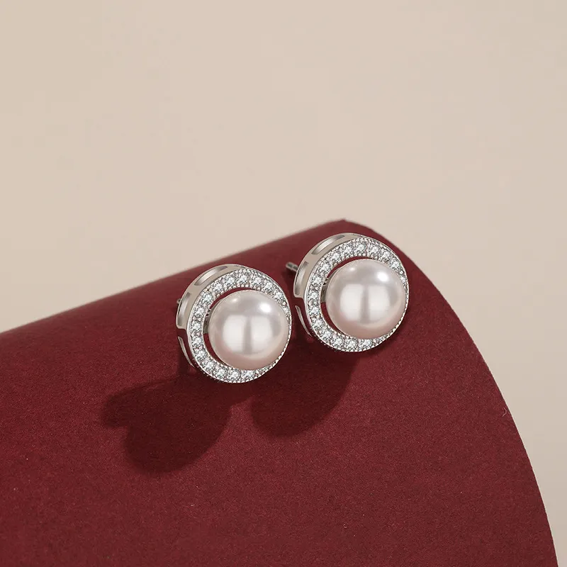 Beth Jewelry Pearl Necklace Hoop Earrings Women's-2