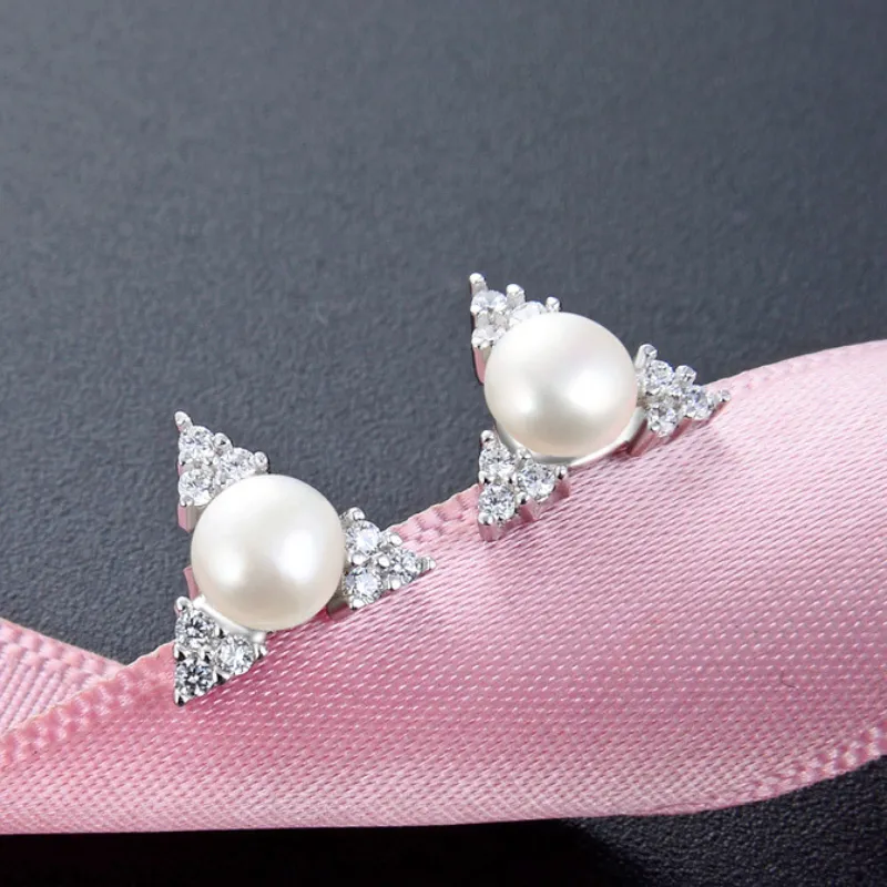Beth Jewelry Pearl Stud Earrings Women's-1