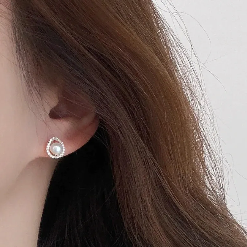Beth Jewelry Pearl Stud Earrings Women's-4