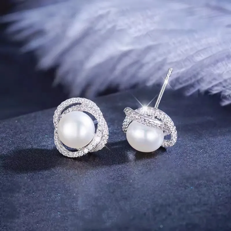 Beth Jewelry Pearl Necklace Stud Earrings Women's-8